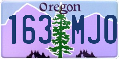OR license plate 163MJO