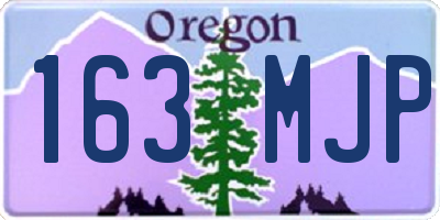 OR license plate 163MJP