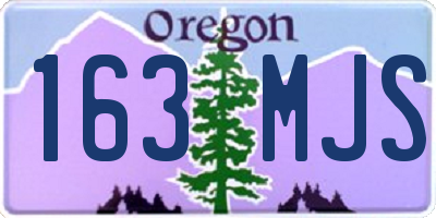 OR license plate 163MJS