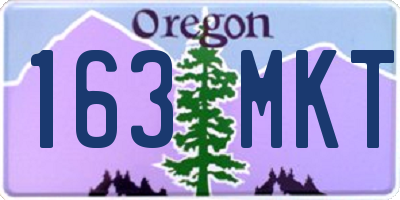 OR license plate 163MKT