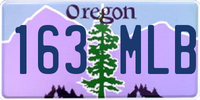 OR license plate 163MLB