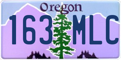OR license plate 163MLC