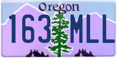 OR license plate 163MLL