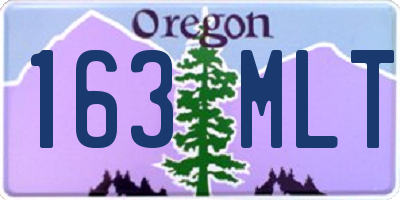 OR license plate 163MLT