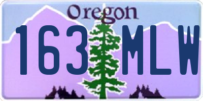 OR license plate 163MLW