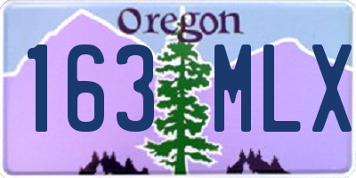 OR license plate 163MLX