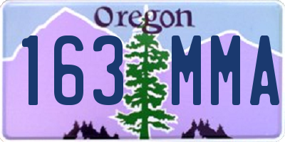 OR license plate 163MMA