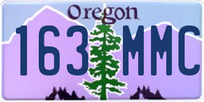 OR license plate 163MMC