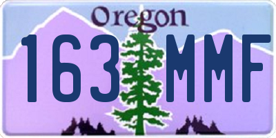 OR license plate 163MMF