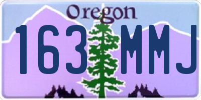 OR license plate 163MMJ