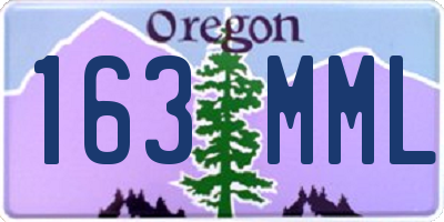 OR license plate 163MML