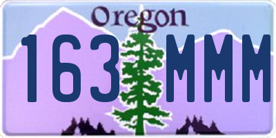 OR license plate 163MMM