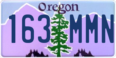 OR license plate 163MMN