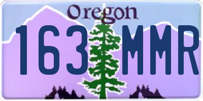 OR license plate 163MMR