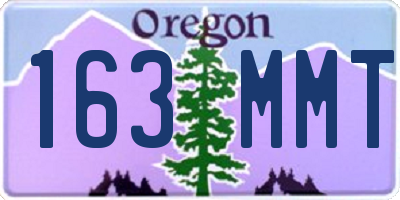OR license plate 163MMT