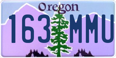 OR license plate 163MMU