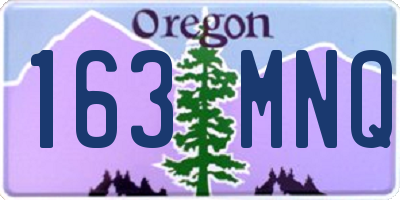OR license plate 163MNQ