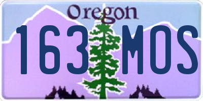 OR license plate 163MOS