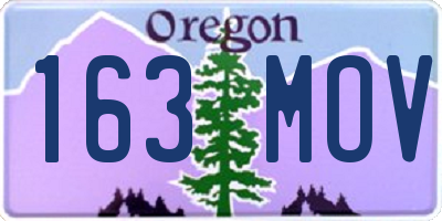 OR license plate 163MOV