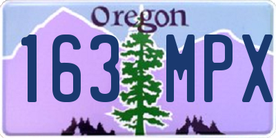 OR license plate 163MPX