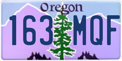 OR license plate 163MQF