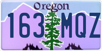 OR license plate 163MQZ
