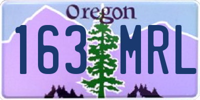 OR license plate 163MRL