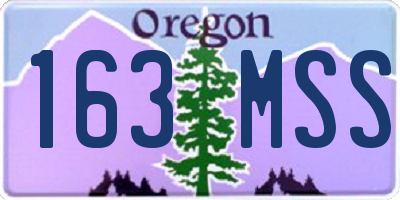 OR license plate 163MSS