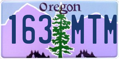 OR license plate 163MTM