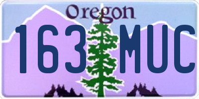 OR license plate 163MUC