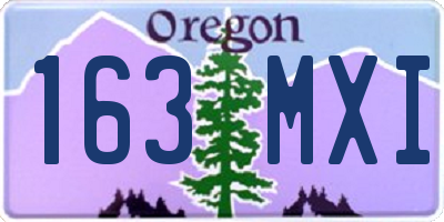 OR license plate 163MXI