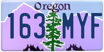 OR license plate 163MYF
