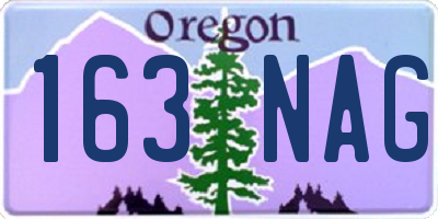 OR license plate 163NAG