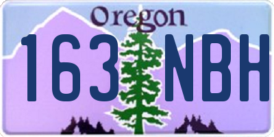 OR license plate 163NBH