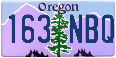OR license plate 163NBQ