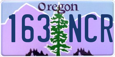 OR license plate 163NCR