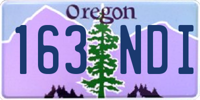 OR license plate 163NDI