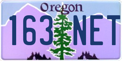 OR license plate 163NET