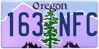 OR license plate 163NFC