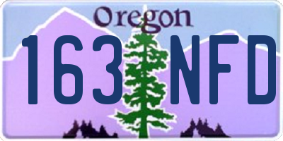 OR license plate 163NFD