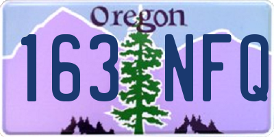 OR license plate 163NFQ