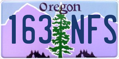 OR license plate 163NFS