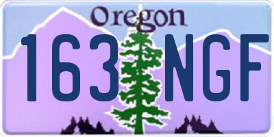 OR license plate 163NGF