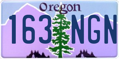 OR license plate 163NGN