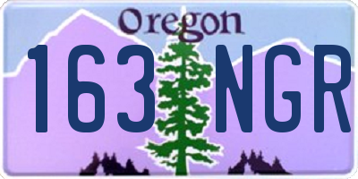 OR license plate 163NGR