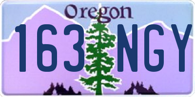 OR license plate 163NGY