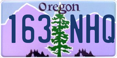 OR license plate 163NHQ