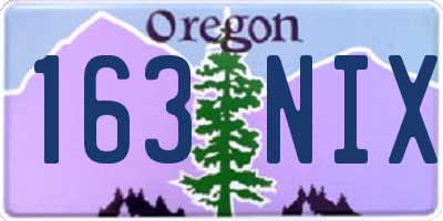 OR license plate 163NIX