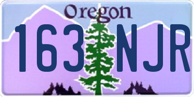 OR license plate 163NJR