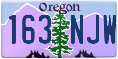 OR license plate 163NJW